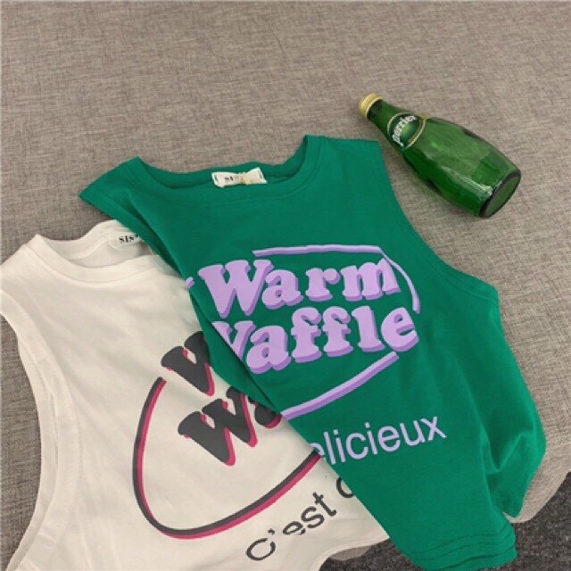 áo ba lỗ croptop WARM WAFFLE cá tính 129