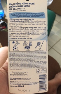 CHỐNG NẮNG BIORE UV BRIGHT FACE MILK