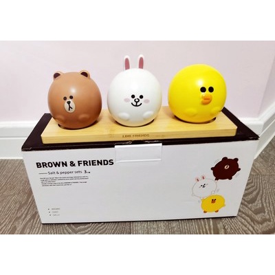 HŨ ĐỤNG GIA VỊ LINEFRIENDS BẮNG SỨ, HŨ TIÊU, HŨ MUỐI