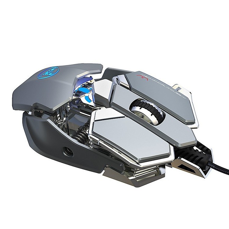 Chuột cơ gaming led RGB 6400DPI - J600 Black mechanical Gaming mouse