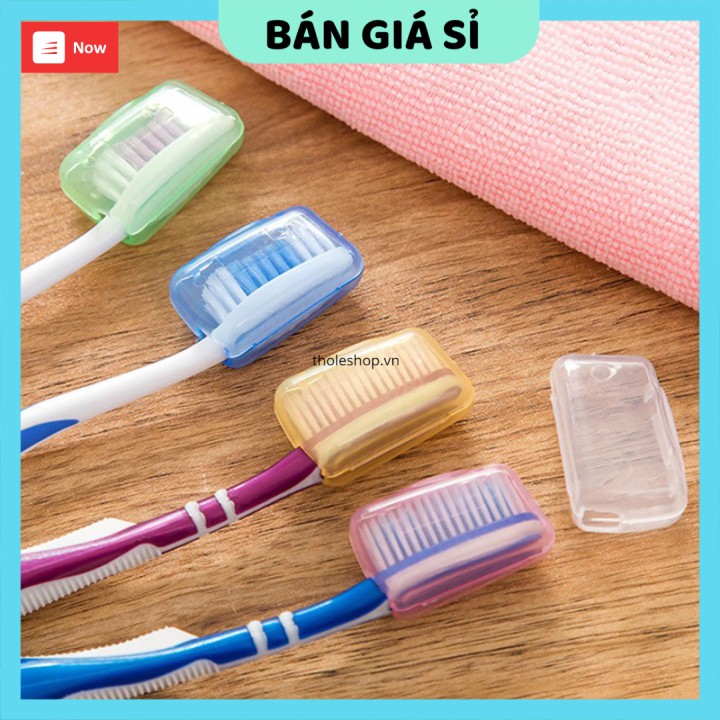 Dụng cụ bảo quản bàn chải  ️ GIÁ VỐN Combo 10 nắp đậy bảo vệ đầu bàn chải đánh răng thiết kế thông minh  9404