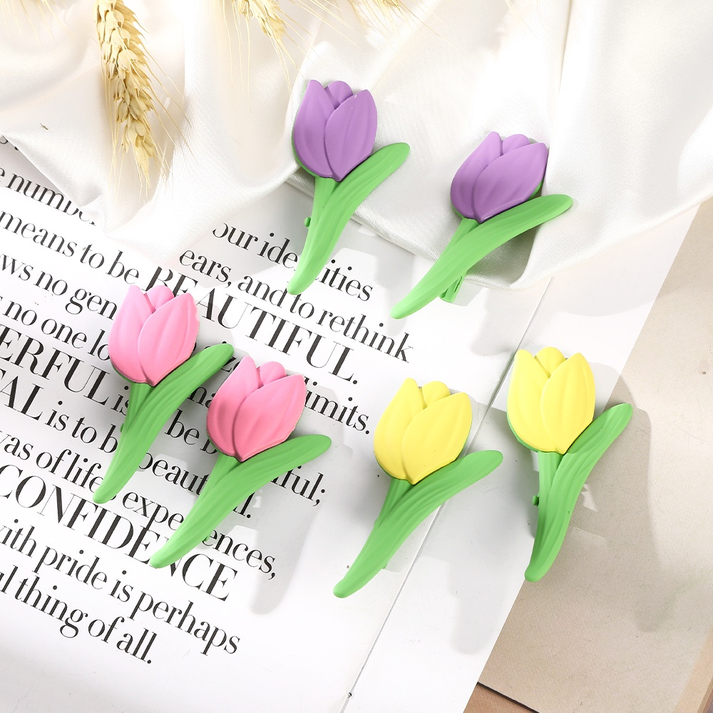 Kẹp tóc Haimeikang hình hoa tulip dễ thương dành cho nữ
