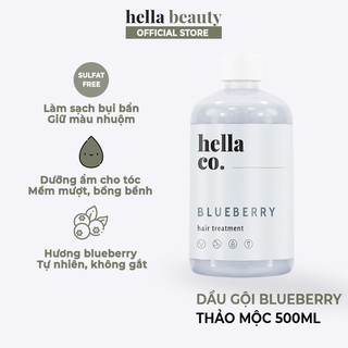 Dầu gội thảo mộc tinh dầu tự nhiên Blueberry Hella Beauty 500g