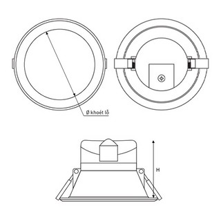 Đèn led âm trần Panasonic 14W NDL143