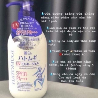 SỮA DƯỠNG THỂ HATOMOGI