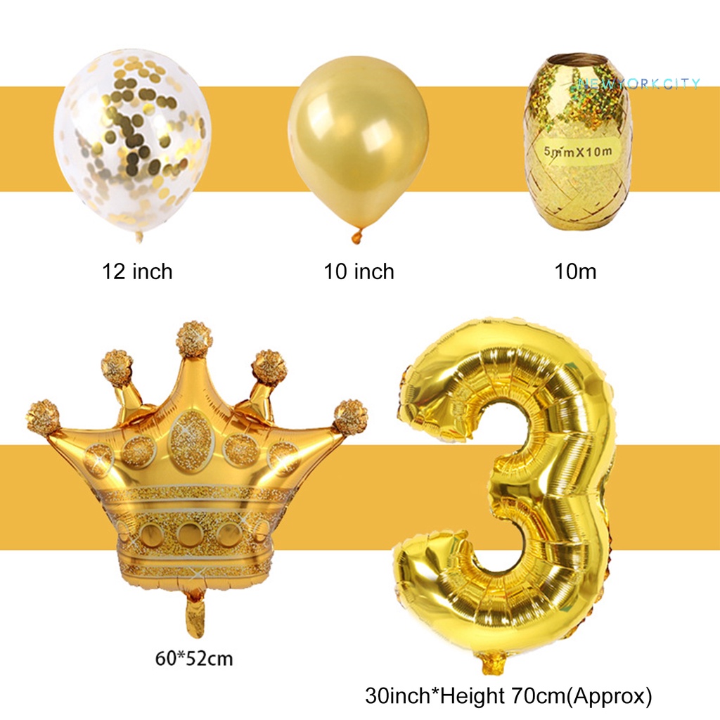 1 Set Bong Bóng Lá Nhôm Hình Số Dùng Trang Trí Tiệc Sinh Nhật