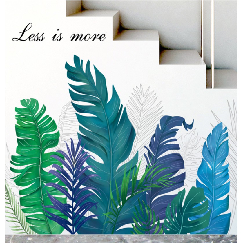 Decal dán tường Bụi Dương Xỉ Xanh Thẳm