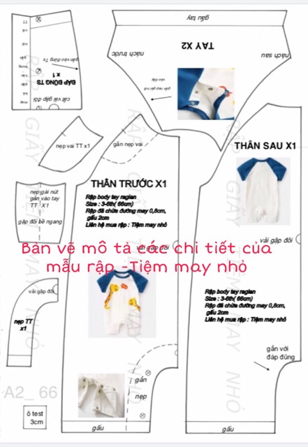 SS13_Rập giấy may body tay raglan sơ sinh