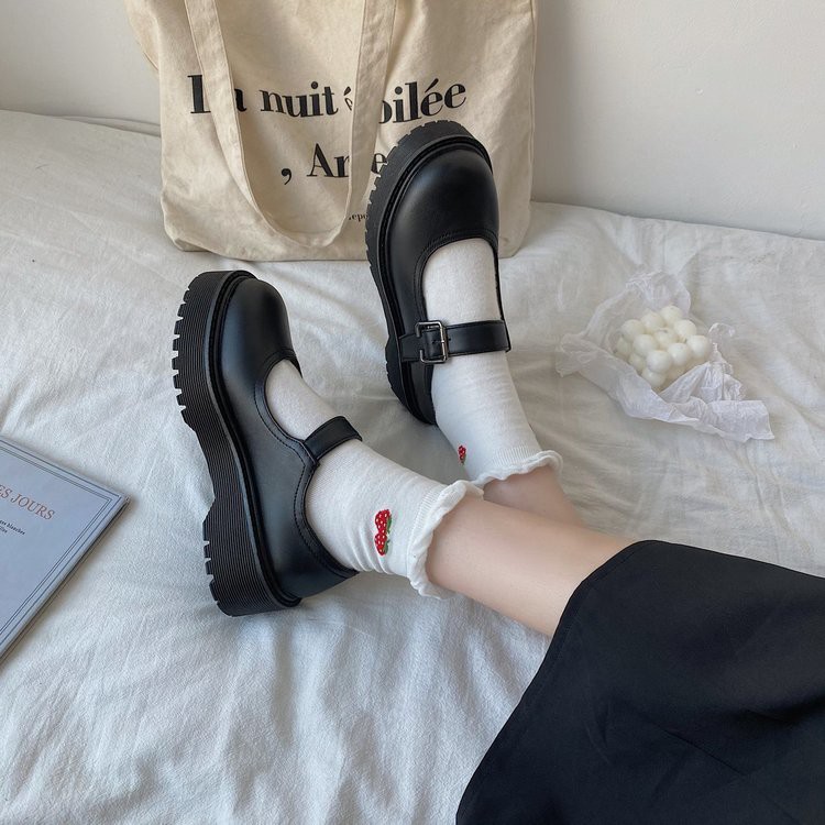 ⚡️Có sẵn⚡️Giày Mary Jane Đế Cao Su Mềm Phong Cách Nữ Sinh Nhật Bản ○ Giày Lolita Phong Cách Vintage Ulzzang Thời Trang | BigBuy360 - bigbuy360.vn