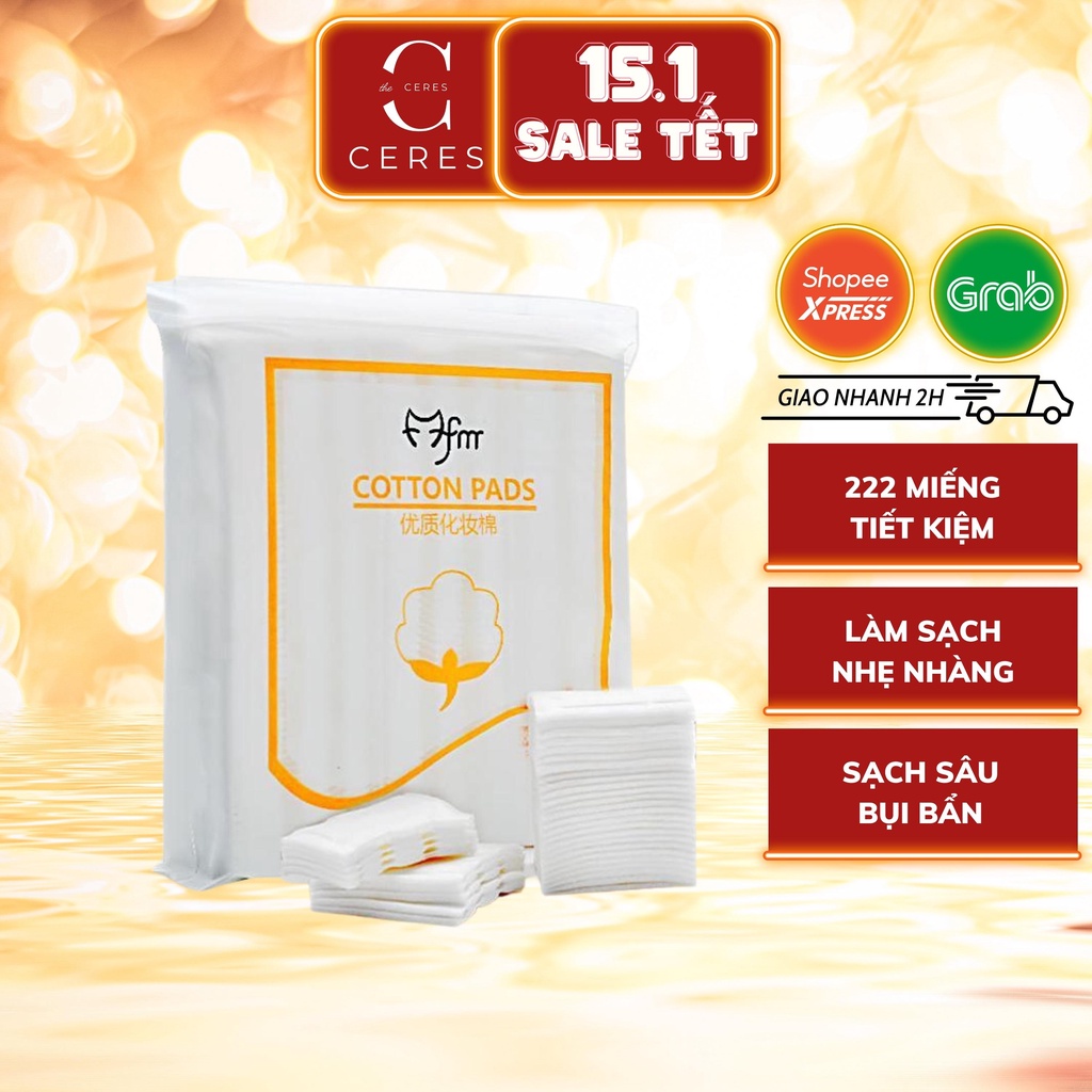 Bông Tẩy Trang Tetra Pháp Medical Carres De - Bông Tẩy Trang Cotton 600 miếng Le Soin Làl'état Pur