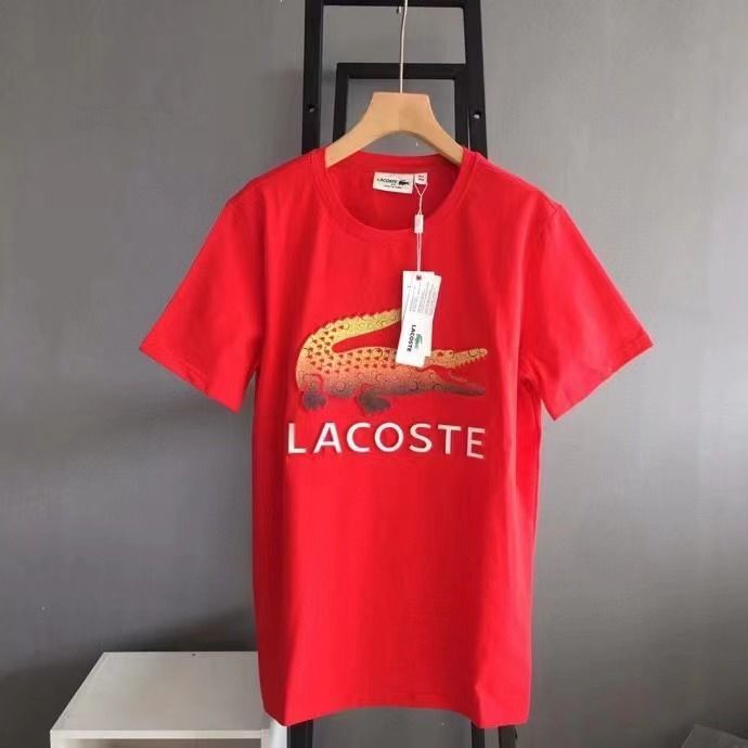 Áo Thun Cotton Nguyên Chất In Chữ Và logo Cá Sấu Sành Điệu Dễ Phối Đồ Size S-5XL
