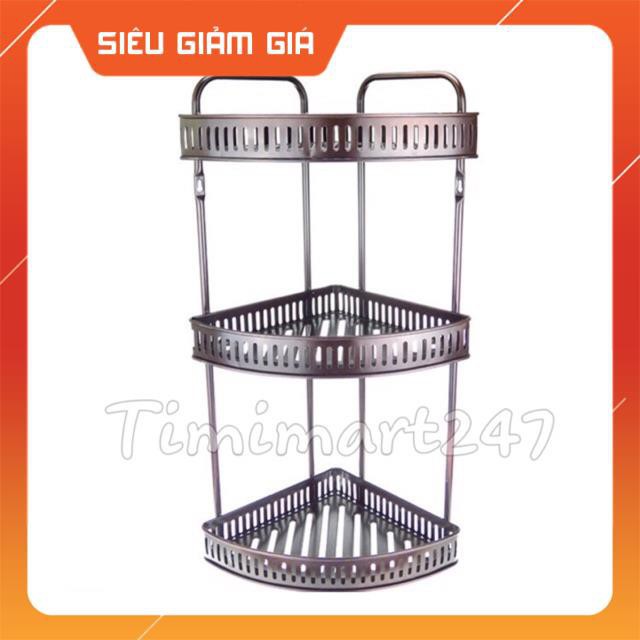 [ HÀNG ĐẸP ] Kệ Góc Đa Năng 2-3 Tầng Inox Sơn Tĩnh Điện Màu Đen- Giá Để Đồ Nhà Tắm -Kệ Gia Vị Nhà Bếp CAO CẤP