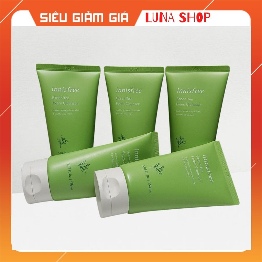 [ Mẫu mới 2021 ] Sữa rửa mặt trà xanh Innisfree GREEN TEA FOAM CLEANSER 150G | BigBuy360 - bigbuy360.vn
