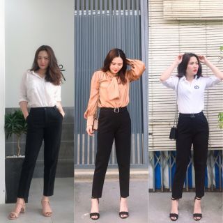 Quần Baggy nữ đai vuông