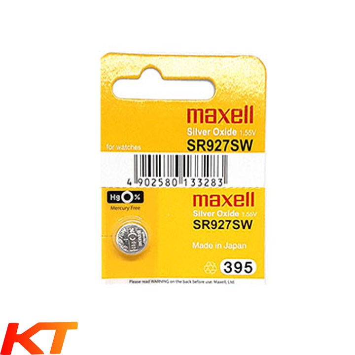 2 PIN SR927, SR927SW, 395 1.55V MAXELL PIN ĐỒNG HỒ.