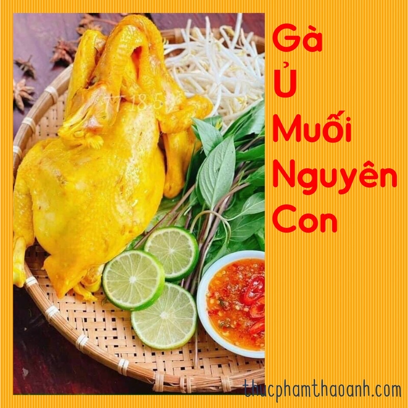 Gà, ri, ủ, muối,gà ủ muối - nguyên con