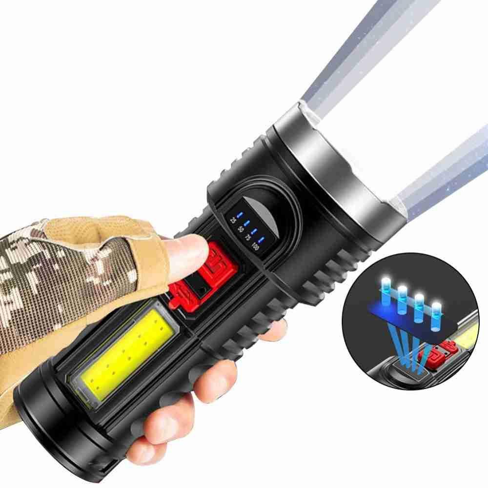 Đèn Pin LED COB Cầm Tay Có Thể Sạc Lại Dùng Ngoài Trời