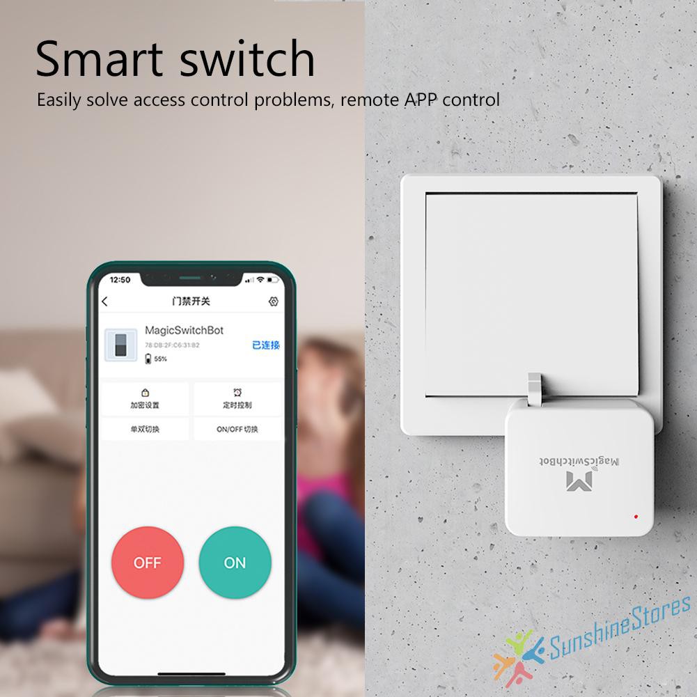 Công Tắc Gắn Tường Bluetooth 5.0 Điều Khiển Bằng Ứng Dụng Điện Thoại