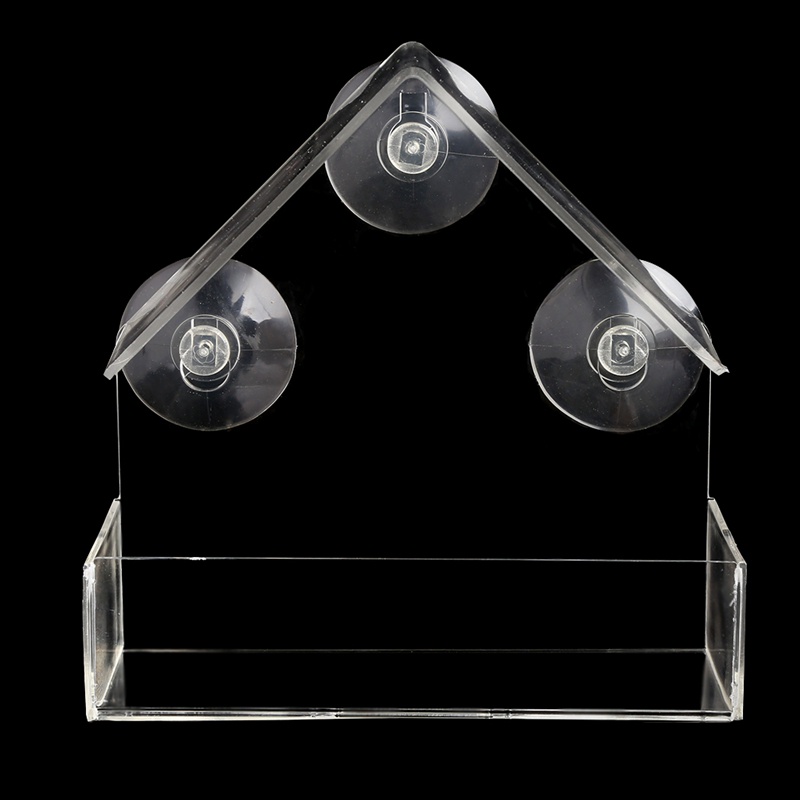 Aoto Dụng Cụ Cho Chim Ăn Acrylic Kích Thước Nhỏ Với Khay Hút Mạnh Trong Suốt