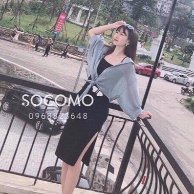 Áo sơ mi LINH RUBI STORE tay bồng thắt nơ eo chất liệu voan mỏng nhẹ mát A023