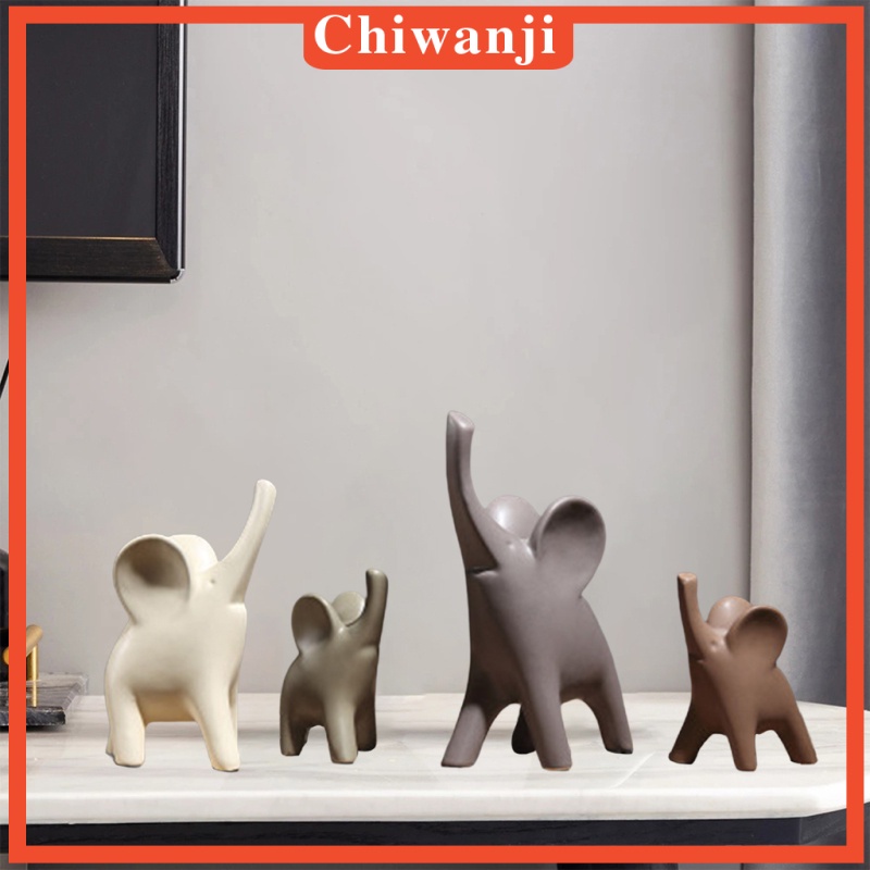 Set 3 / 4 Tượng Voi Điêu Khắc Thủ Công Phong Cách Cổ Điển Trang Trí Nhà Cửa