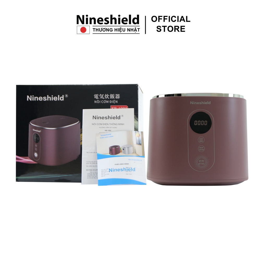 Nồi cơm điện tách đường Nineshield KB1002 - Nồi cơm điện tử 3L đa năng với 5 chế độ nấu - Hàng chính hãng