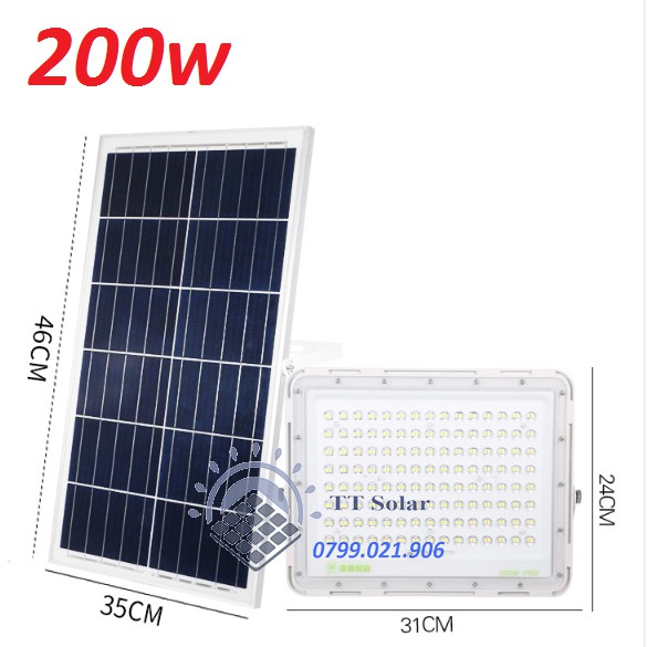 Đèn năng lượng mặt trời, đèn siêu sáng, độ sáng cao50,  100,150, 200W khung nhôm, chống nước bảo hành 2 năm