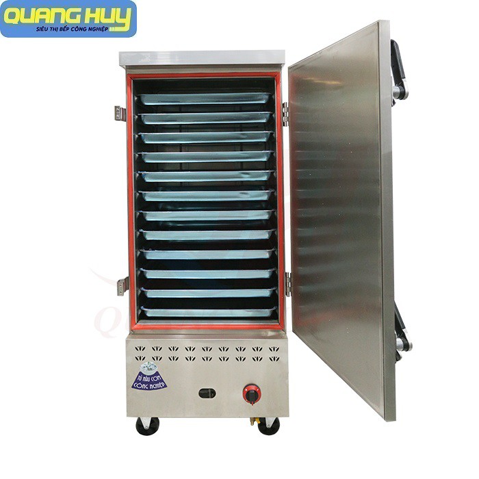 Tủ Cơm Công Nghiệp 12 Khay Chạy Gas Quang Huy