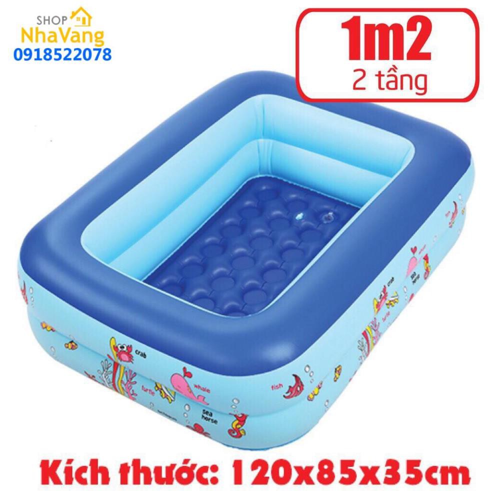 HCM Bể phao bơi 2 tầng 1m2-Hồ bơi trẻ em mini 1m2 - Phao bơi 2 tầng cho bé