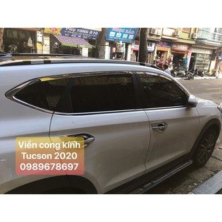 Nẹp viền cong kính inox xe Hyundai Tucson 2018-2020