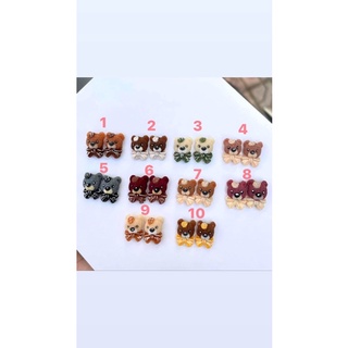 Charm gấu bột trang trí móng phong cách Hàn Quốc