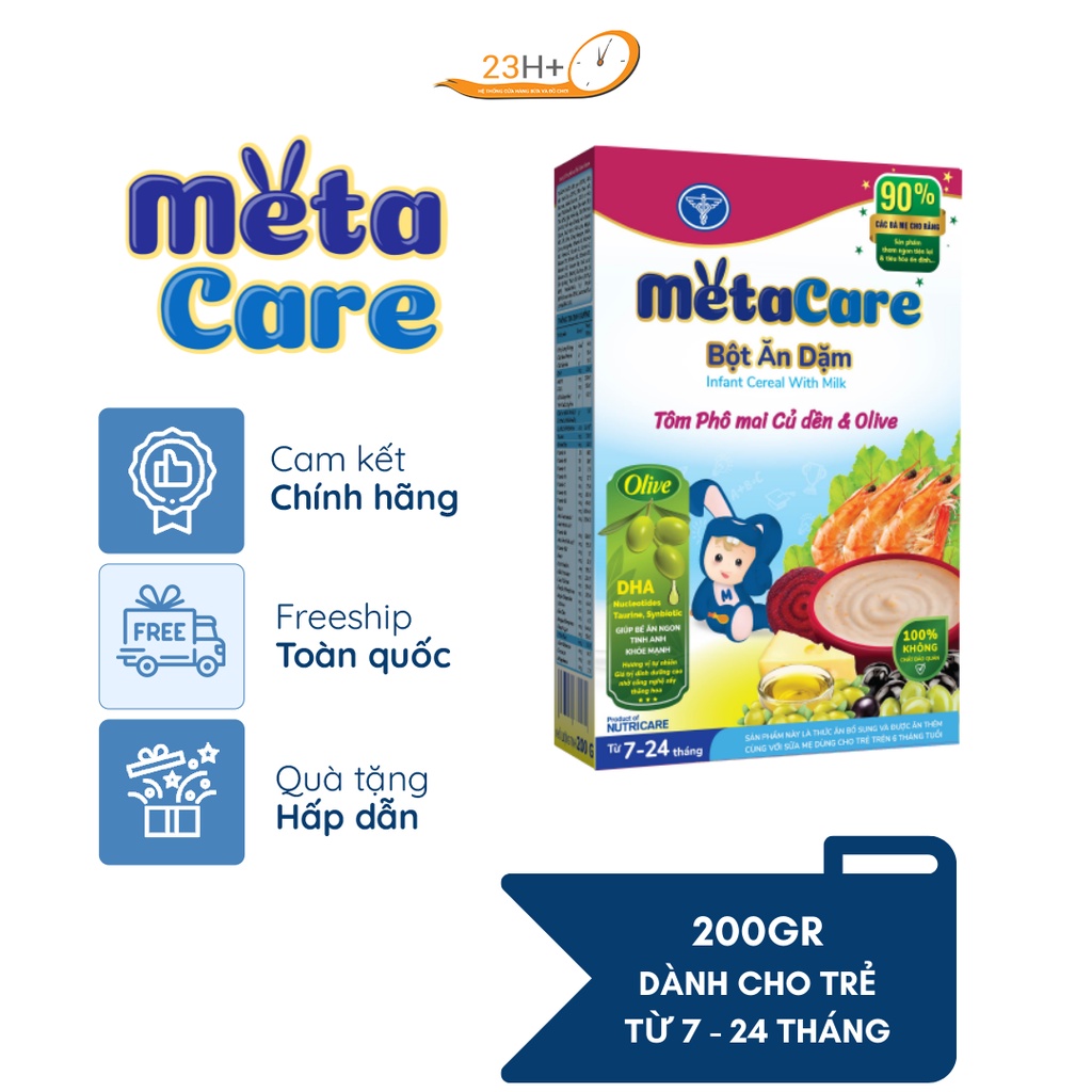 Bột ăn dặm Metacare nhiều vị 200g