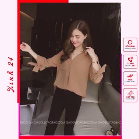 Áo sơ mi nữ công sở tay nơ điệu đà Xinh24 | BigBuy360 - bigbuy360.vn
