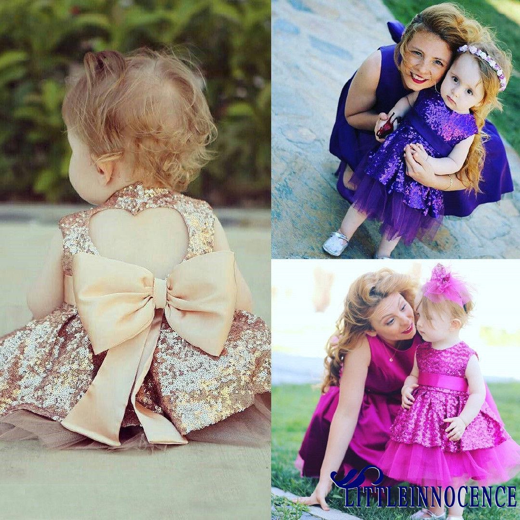 ❤XZQ-Fashion Princess Kids Baby Girls Sequins Dress Party Dress Wedding Gown Formal Dresses