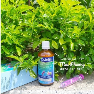 Canxi và Vitamin D3 dạng nước Ostelin Kids Milk Calcium & Vitamin D3 Liquid 90ml của Úc