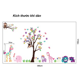Decal dán tường Vườn thú vui nhộn