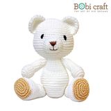 [Hàng chính hãng bảo hành trọn đời ] Thú bông len Bobicraft - Gấu Bobbie tinh nghịch - Đồ chơi an toàn Quà tặng bé