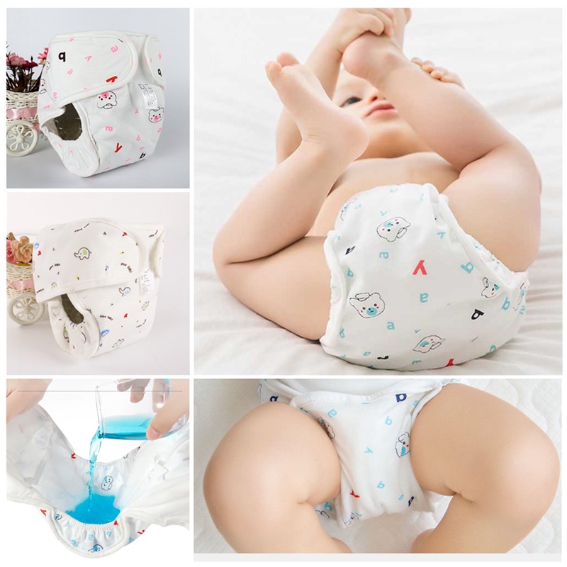 Thiết kế Velcro Tã vải cotton có thể giặt tái sử dụng tiện dụng cho bé sơ sinhTã vải cotton có thể giặt tái sử dụng tiện dụng cho bé sơ sinh Quần đóng bỉm sơ sinh an toàn thoáng khí điều chỉnh được sử dụng nhiều lần