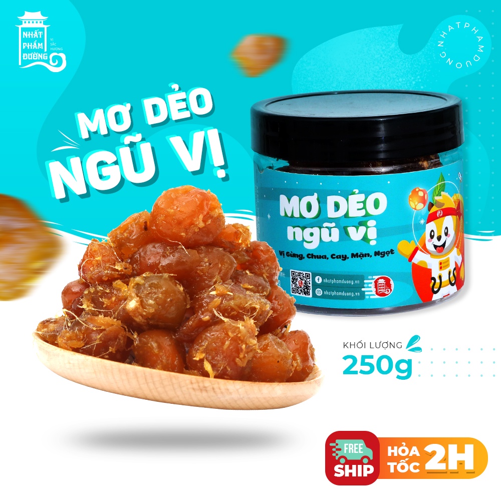 Ô mai mơ dẻo ngũ vị 250g Nhất Phẩm Đường vị gừng chua cay mặn ngọt