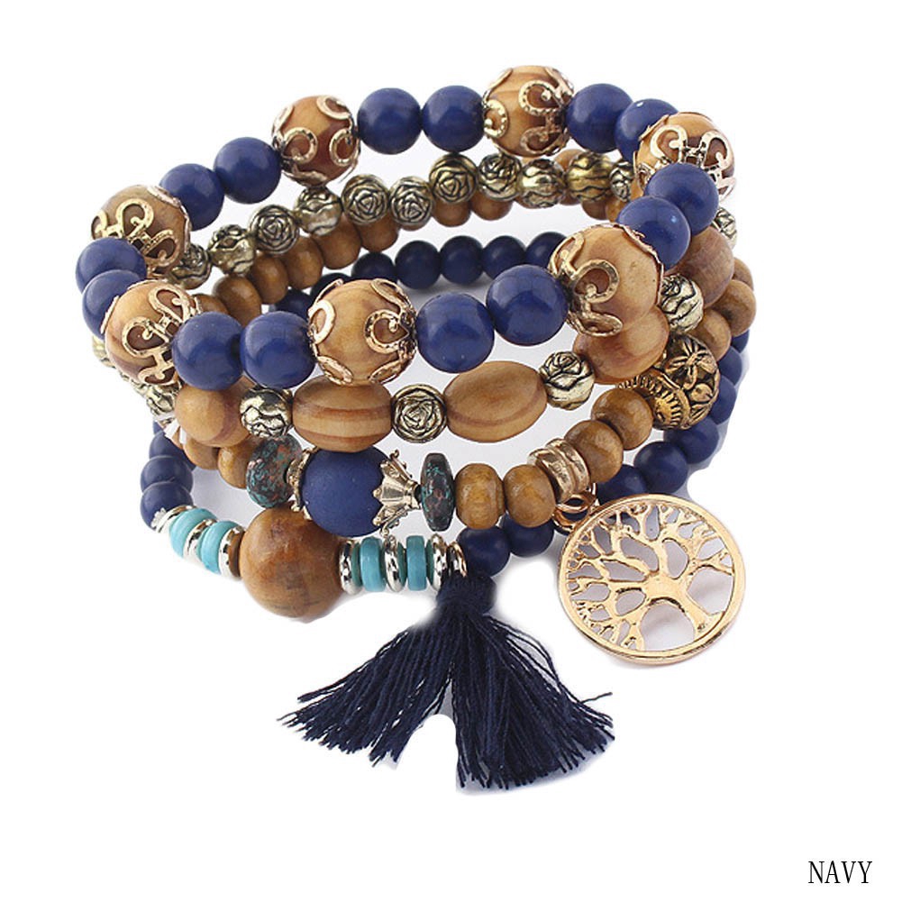 Maelove3 Vòng tay chuỗi hạt độc đáo phong cách Bohemian