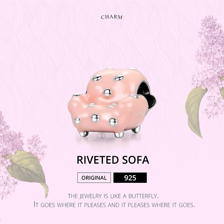 BAMOER Mặt Vòng cổ Bạc 925 Hình Ghế Sofa SCC1854 Thời Trang