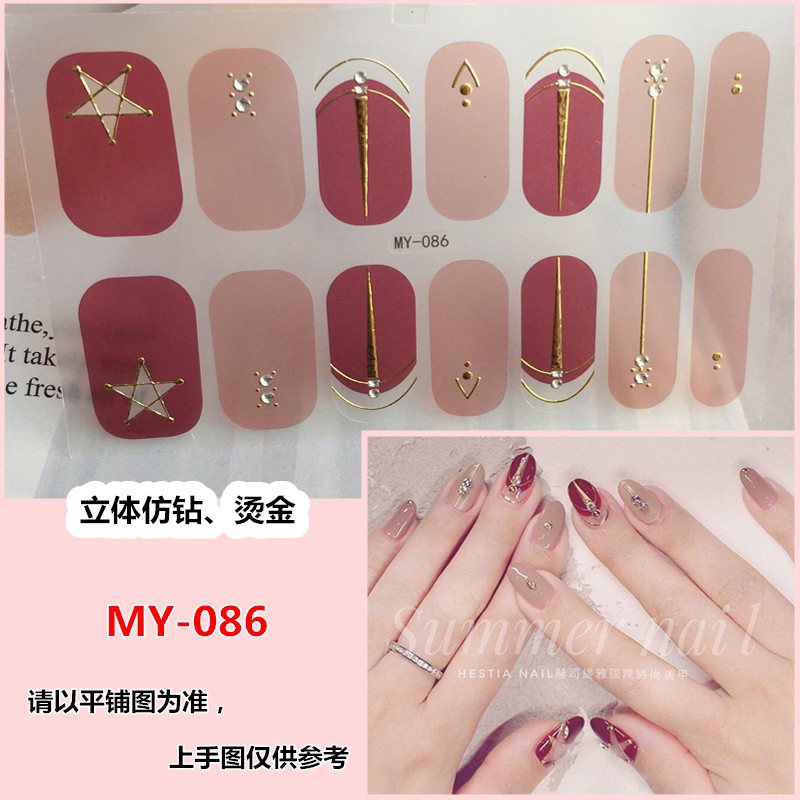 Sticker đính kim cương nhiều màu 3D DIY để trang trí móng MY082-090