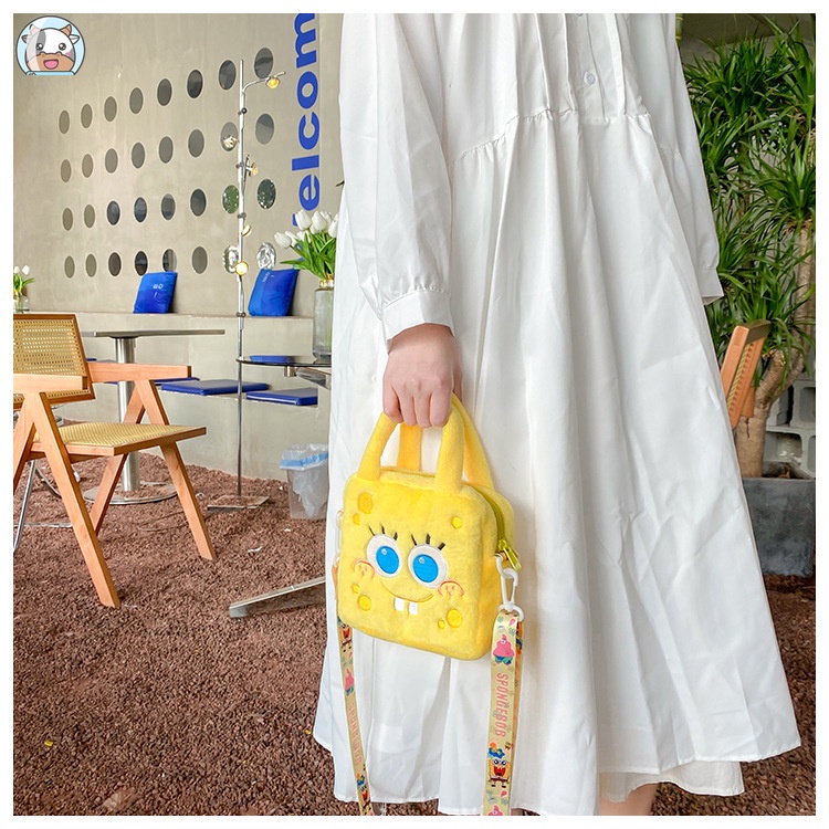 Túi Đeo Chéo Hình SpongeBob 2022 Dễ Thương Cho Nữ