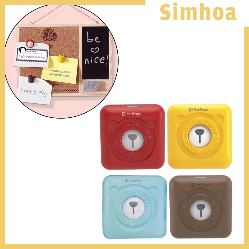 [SIMHOA] Bluetooth Thermal Printer 203DPI Sticker Tag Memo Mobile Printer