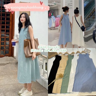 Váy suông trơn đi biển, đi du lịch trẻ trung