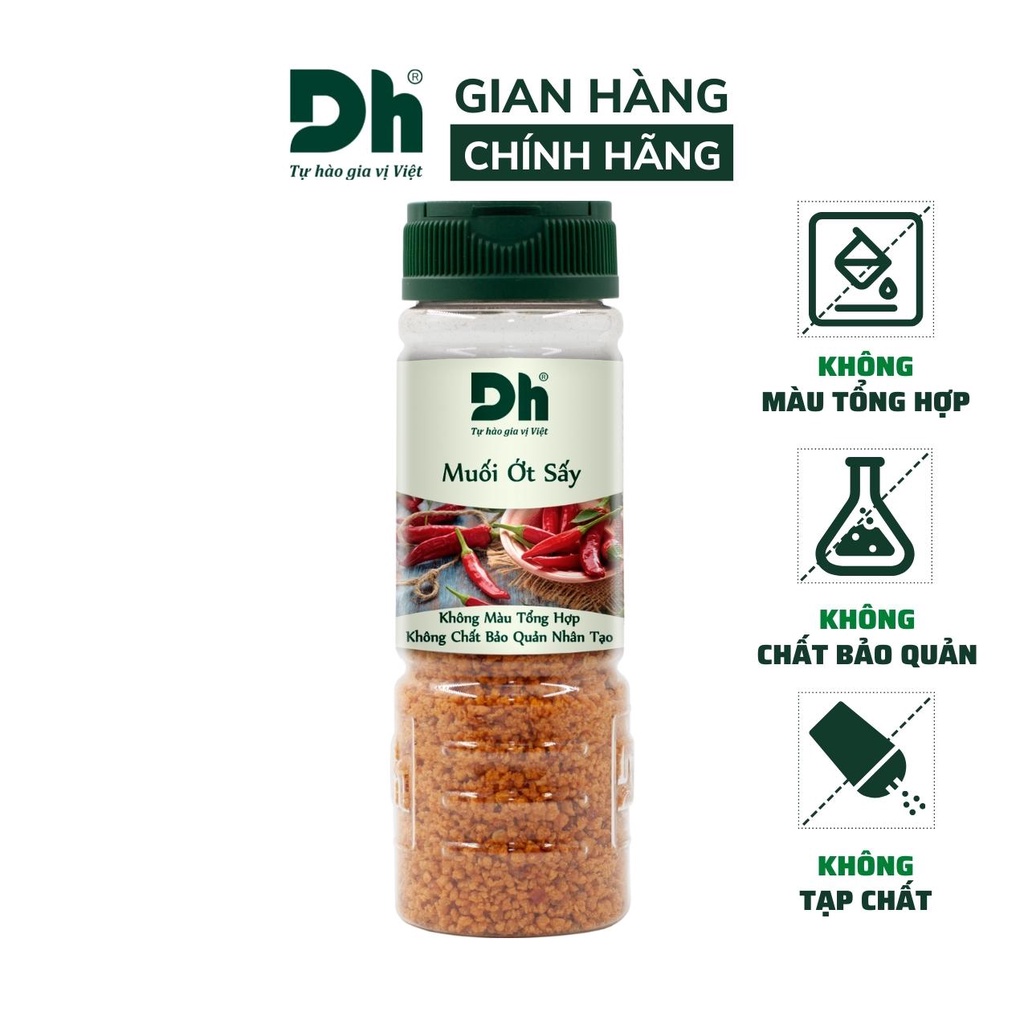 Muối ớt sấy DH Foods gia vị chấm hoa quả chế biến thực phẩm loại 1 thơm ngon 110gr - DHMTN96