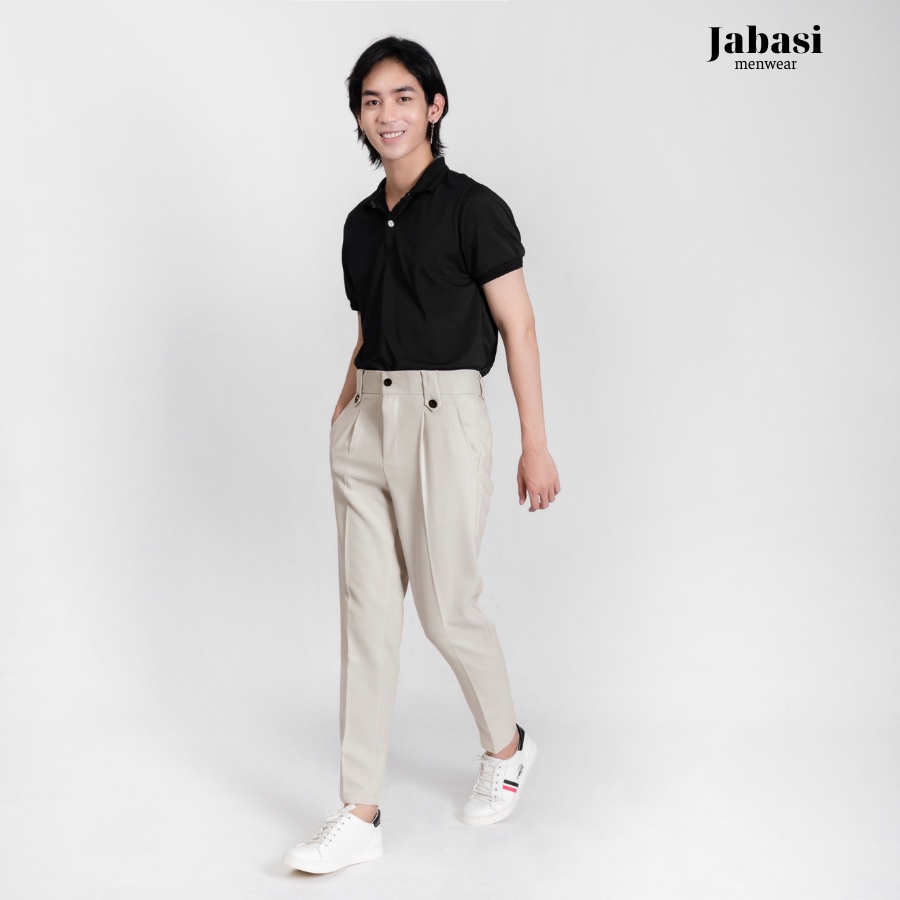 Quần âu nam hàn quốc mẫu mới Jabasi thiết kế cạp co giãn yrẻ trung hiện đại năng động unisex basic phong cách hàn