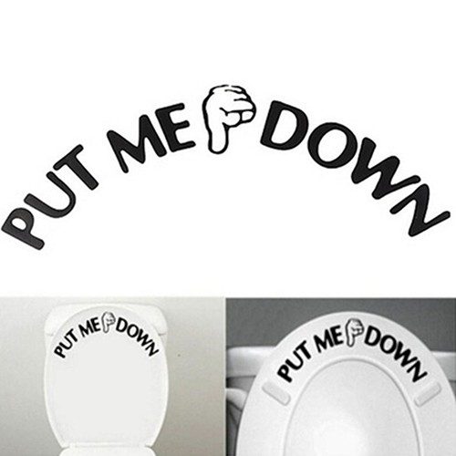Miếng Dán Trang Trí Toilet In Chữ PUT ME DOWN