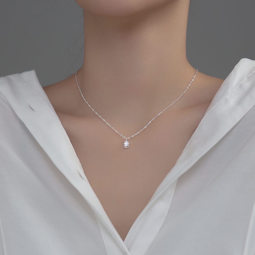 Dây chuyền bạc hình giọt nước, vòng cổ nữ bạc 925 DUYSON SILVER [DCKX9]