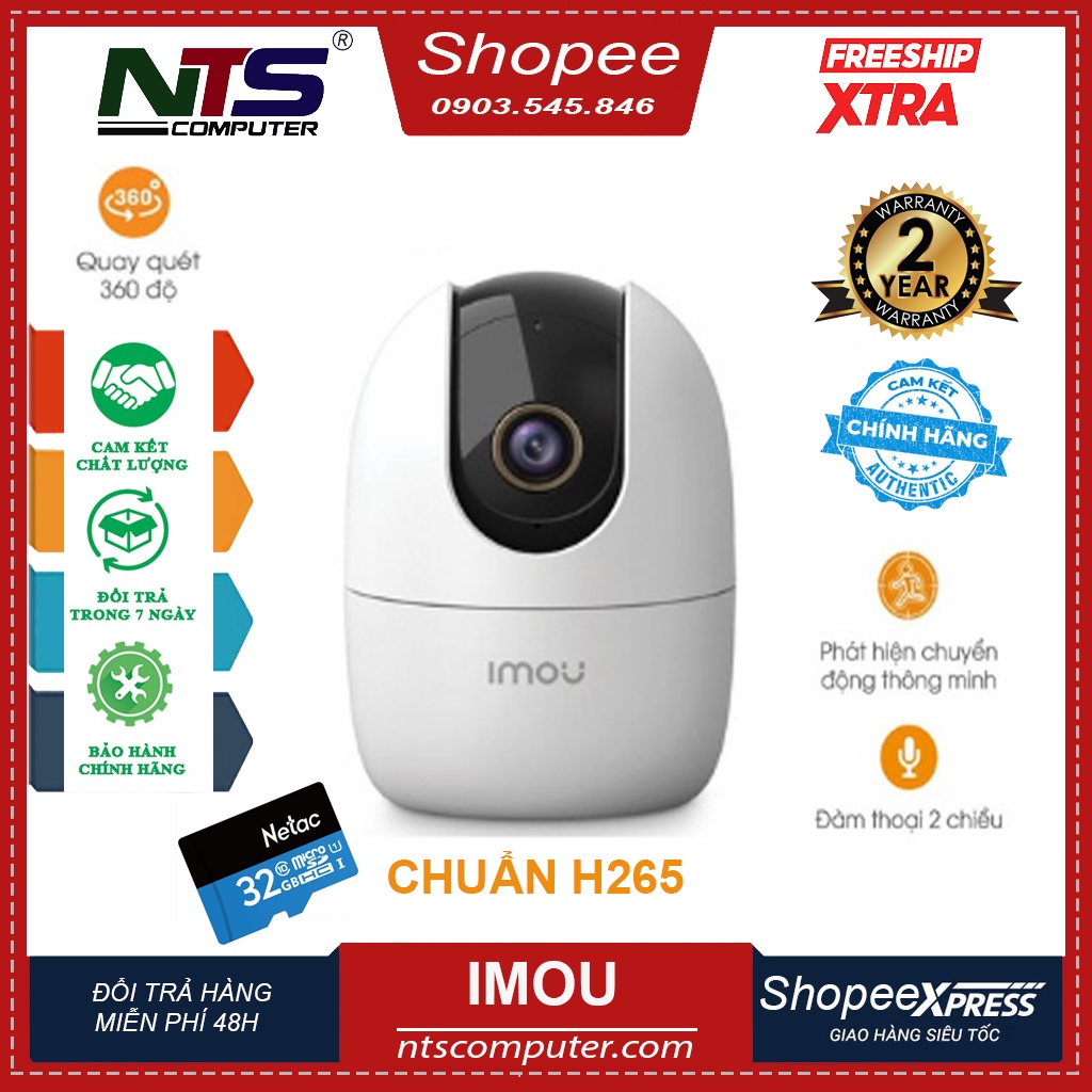 Camera IP Wifi Imou Ranger A42EP Quad HD (2K ) A22EP Full HD 1080P xoay 360 chính hãng bảo hành 2 năm